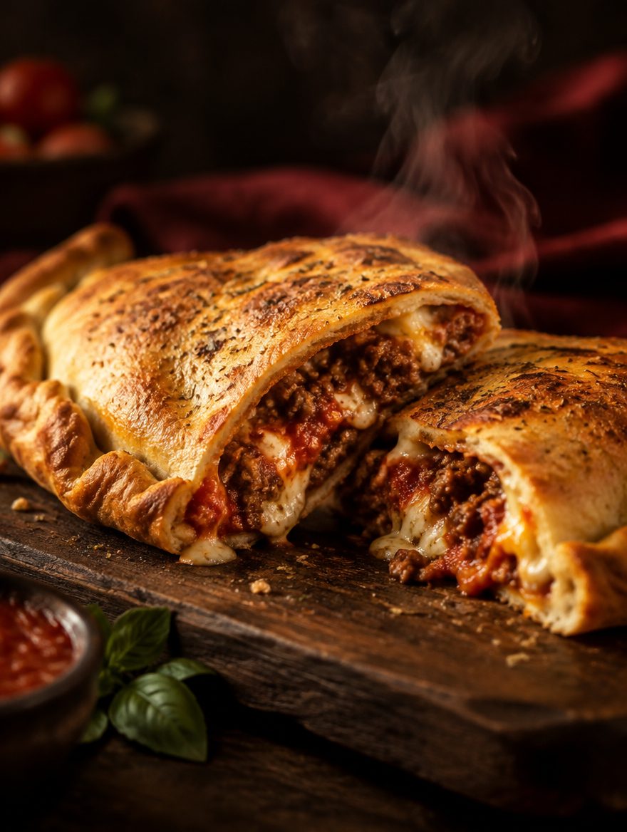 Calzone mit Hackfleisch-Füllung